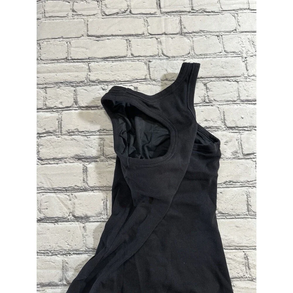 Alo Yoga Ribbed Devoted Full Length Black Tank Size Small Work Out - Picture 7 of 9